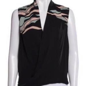 DVF silk top with slip